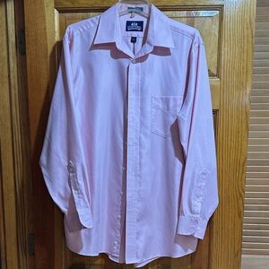 Men’s button down light, pink shirt, 16 1/2 inch, 34–35, wrinkle free